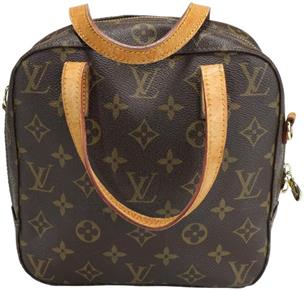Louis Vuitton Spontini Brown Canvas Handbag (Pre-Owned)